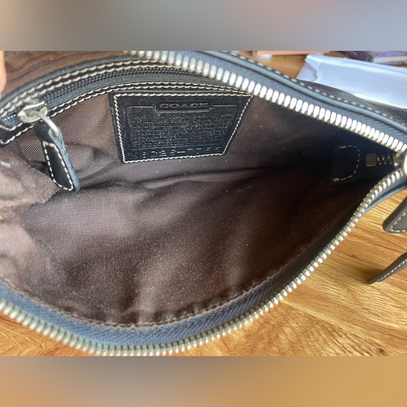 Coach | Demi Leather Baguette Shoulder Bag 7785 - Black - Picture 10 of 12